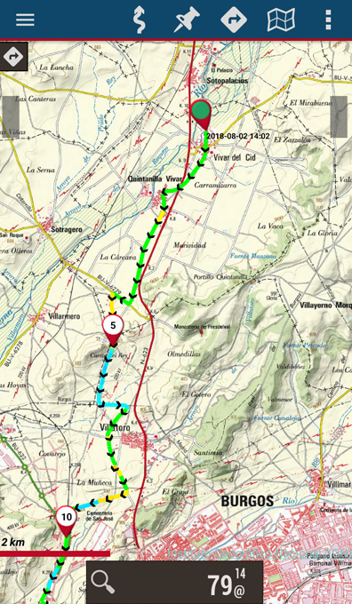 Una de las rutas del Camino del Cid que están disponibles en la aplicación 