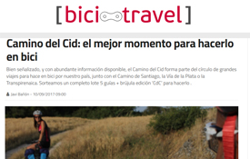 Portada del nuevo artículo de BiciTravel dedicado al Camino del Cid