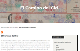 Visit València incorpora en su web una sección sobre el Camino del Cid