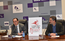 Un momento de la rueda de prensa posterior a la celebración del Consejo Rector del Consorcio Camino del Cid