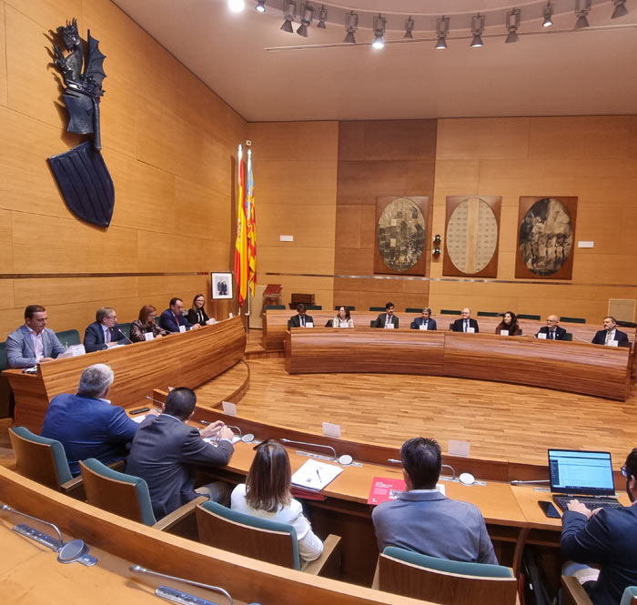 El Salón de Plenos de la Diputación de Valencia acogió la celebración del Consejo Rector