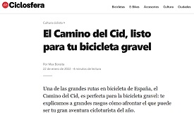 Ciclosfera sugiere la modalidad gravel del Camino del Cid