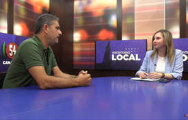 Un momento de la entrevista en el programa "Escritorio Local" de Canal 54