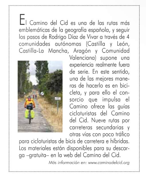 Reseña sobre el Camino del Cid de la revista Expocultur