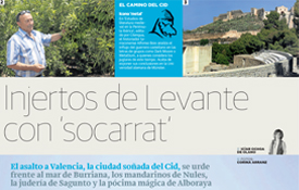 Primera página del reportaje `Injertos de Levante con Socarrat´