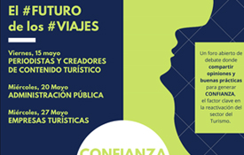 Cartel de las jornadas "El futuro de los viajes"