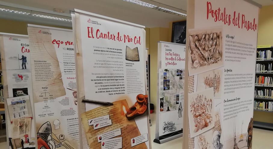 La exposición del Camino del Cid en la Biblioteca Municipal de Montaverner (Valencia)