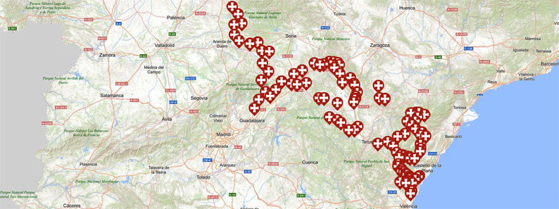 Las farmacias del Camino del Cid georreferenciadas en el Visor Cartográfico