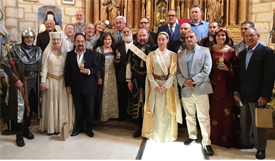 Foto de familia de los galardonados con la Tizona por la Asociación Vivar Cuna del Cid