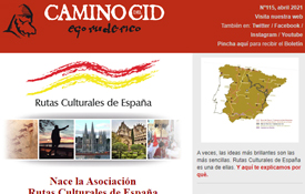 Portada del Boletín de Noticias del Camino del Cid correspondiente al mes de abril de 2021