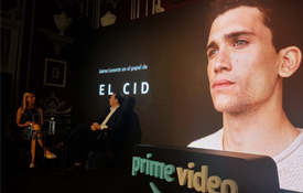 Un momento de la rueda de prensa en la que se ha dado a conocer el nombre del protagonista de la serie "El Cid"