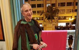 Javier Alonso minutos antes de recoger el premio "Cidiano de  Honor"