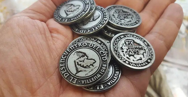 Monedas conmemorativas de las Fiestas del Medievo de VIllena (Alicante)