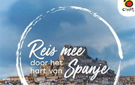 Cartel de presentación de Rutas Culturales de España, elaborado por la OET de La Haya (Holanda)