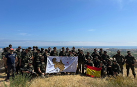 Militares del RT21 en el castillo de Bairén (Gandia, Valencia)