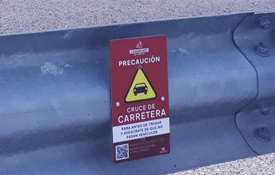 Nueva señal de advertencia para los viajeros senderistas y BTT del Camino del Cid