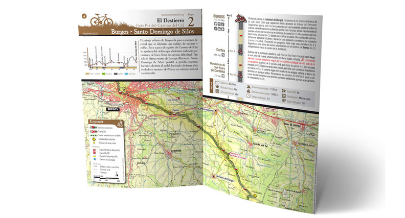 Imagen de una las pginas de la topogua BTT del Camino del Cid