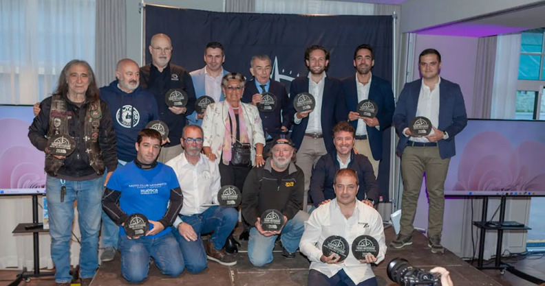 Imagen de los galardonados en la edicin 2024 de los Premios Mototurismo