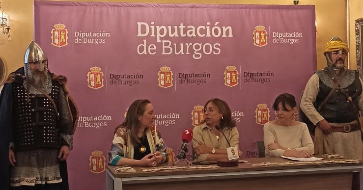 Presentacin de las Jornadas Medievales de Vivar del Cid. En el centro la diputada de Cultura, Raquel Contreras junto a Roco Riao (izda.) y Patricia Anstegui, de la Asociacin Vivar, Cuna del Cid