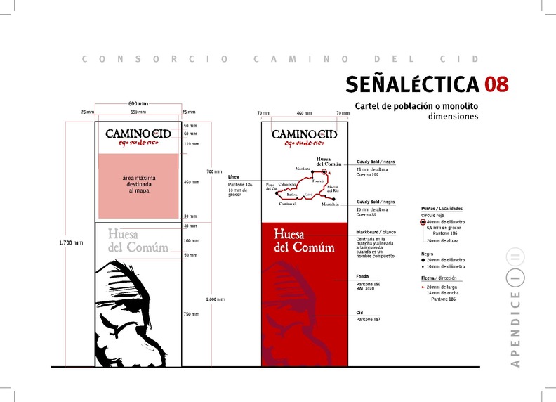 Imagen del manual de Sealizacin del Camino del Cid. Ao 2008