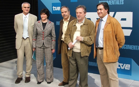 Un momento del acto de presentacin de la serie documental del Camino del Cid en TVE