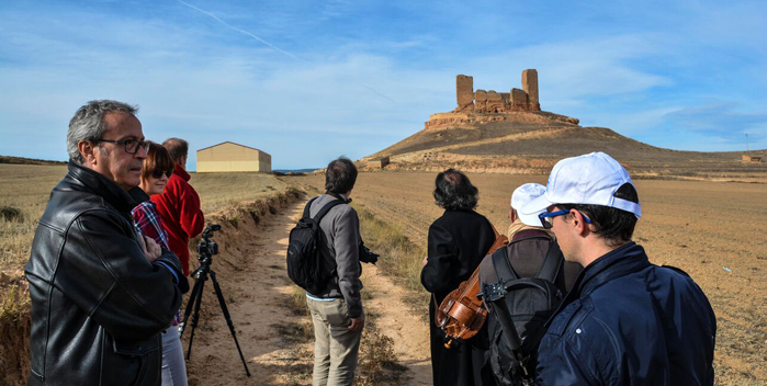 Un momento de la grabacin en el corazn del Camino del Cid, en Montuenga de Soria