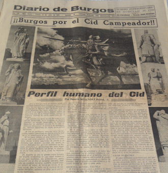 Portada del Diario de Burgos del 24 de julio de 1955