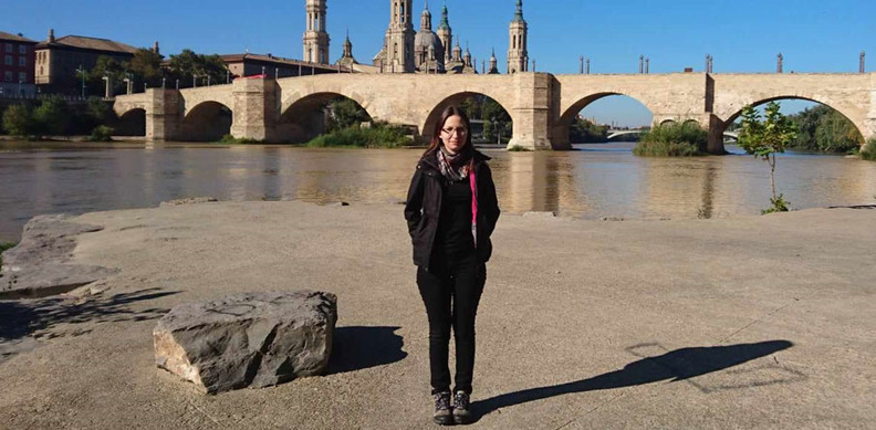 Joanna Mendyk en Zaragoza, en cuya universidad es doctoranda en Historia Medieval