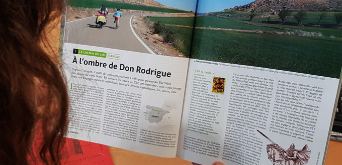 Primeras pginas del reportaje dedicado al Camino del Cid de la revista Outdoor Go!