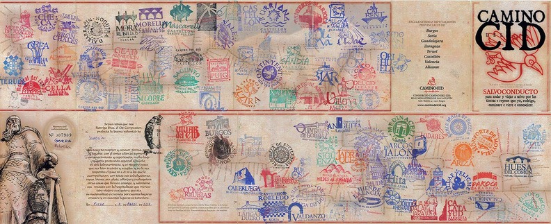 The Letter of Safe Conduct is the credential that features the stamps of the various towns travellers pass through.