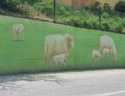 Imagen de las ovejas, un claro guiño a la Cañada de la Sierra