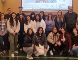 Grupo de alumnos del CIFP La Merced de Soria en el Monasterio de San Agustín de Burgos, sede del Consorcio Camino del Cid