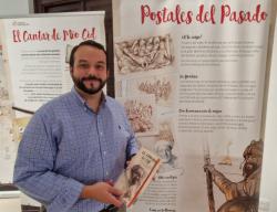 El concejal Gonzalo Montoya en la exposición del Camino del Cid