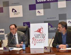 Un momento de la rueda de prensa posterior a la celebración del Consejo Rector del Consorcio Camino del Cid