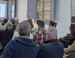 Asistentes a la presentación sobre el Club de Producto del Camino del Cid celebrada hoy en Xàtiva (Valencia)