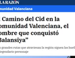 Reportaje del Camino del Cid en la edición valenciana del periódico La Razón