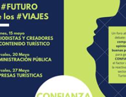 Cartel de las jornadas "El futuro de los viajes"