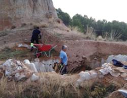 Trabajos durante la última campaña de excavaciones en Ateca, Zaragoza