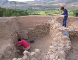 Trabajos en el paraje de La Mora Encantada en Ateca, Zaragoza