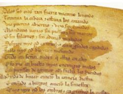 Folio del manuscrito del Cantar de mío Cid