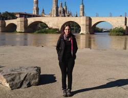 Joanna Mendyk en Zaragoza, en cuya universidad es doctoranda en Historia Medieval