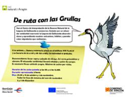 Cartel del programa "De ruta con las Grullas"