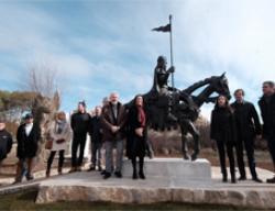 Un momento de la inauguración de la estatua del Cid en Caleruega (Burgos)