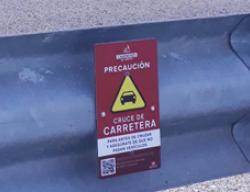 Nueva señal de advertencia para los viajeros senderistas y BTT del Camino del Cid