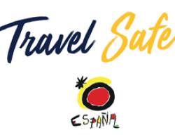 Logo de la campaña de Turespaña "Travel Safe, Travel Again"