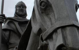 Estatua del Cid y Babieca en Caleruega, Burgos / ALC.