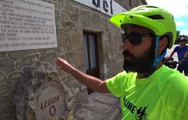 Pablo Calvo (Bikecanine) en Vivar del Cid (Burgos) inicio del Camino del Cid