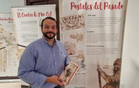 El concejal Gonzalo Montoya en la exposición del Camino del Cid