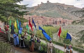 Un grupo de participantes en la última edición de las "Correrías" en Albarracín, Teruel (Foto: Asociación Cultural Mio Cid)