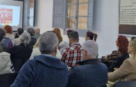 Asistentes a la presentación sobre el Club de Producto del Camino del Cid celebrada hoy en Xàtiva (Valencia)